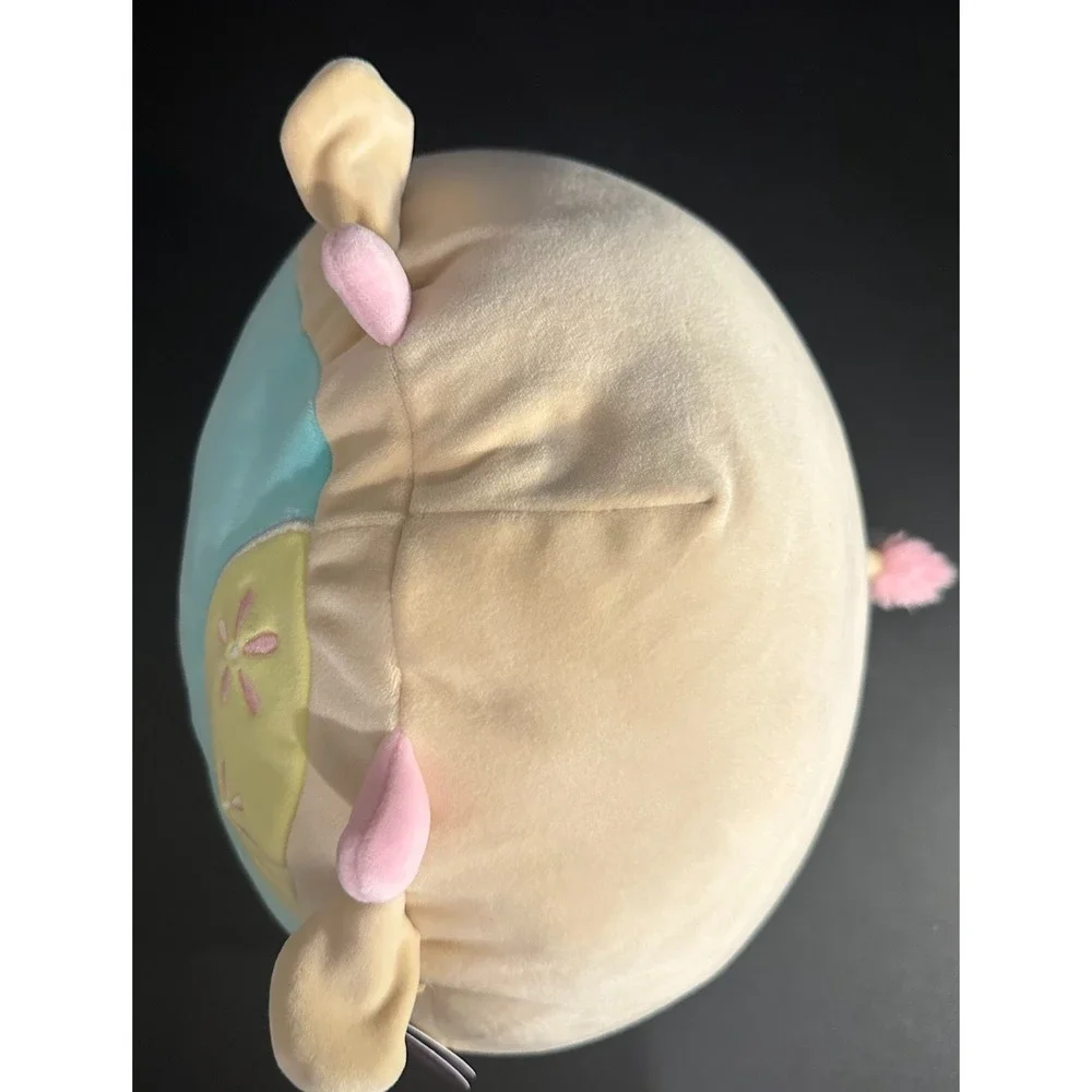 Squishmallows Original Cornelius The Cow 12in Easter Plush Teal Pink Tan Floral